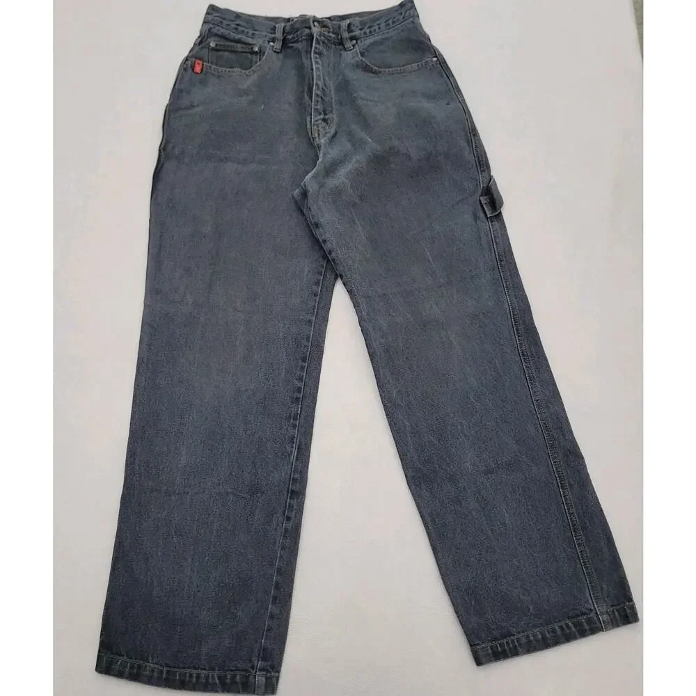 Vintage R&B Jeans 32x32 Baggy Wide Leg Carpenter Denim Y2K 90s Skate Grunge
